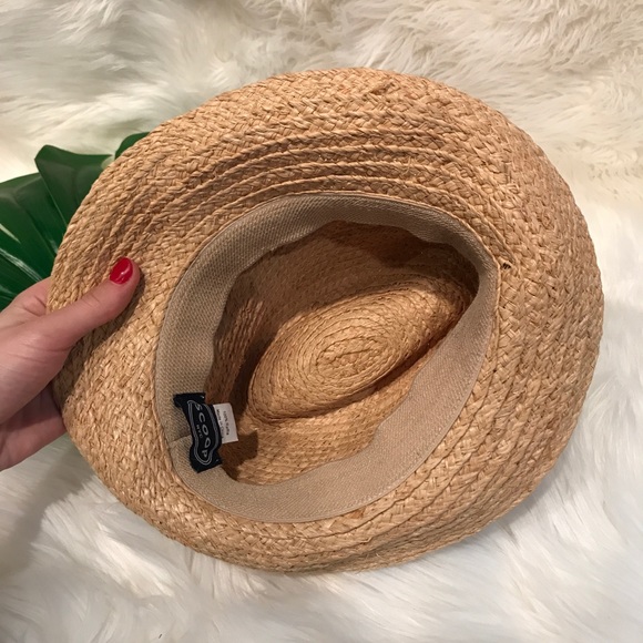 Scoop NYC Straw Chambray Bow Fedora - Picture 4 of 8